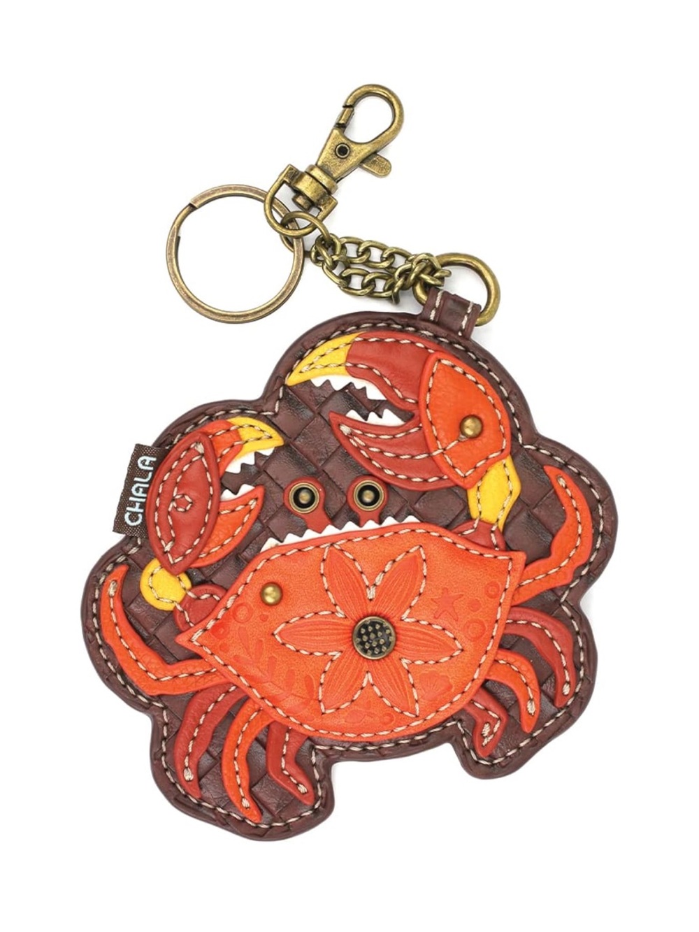 Chaka Orange Crab Bag Charm/Coin Purse